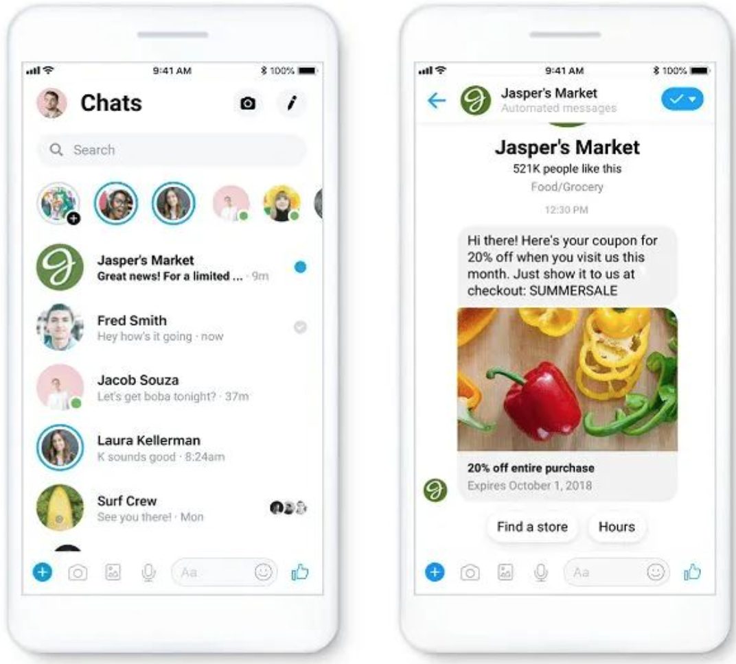 Facebook messenger广告 维；ザ